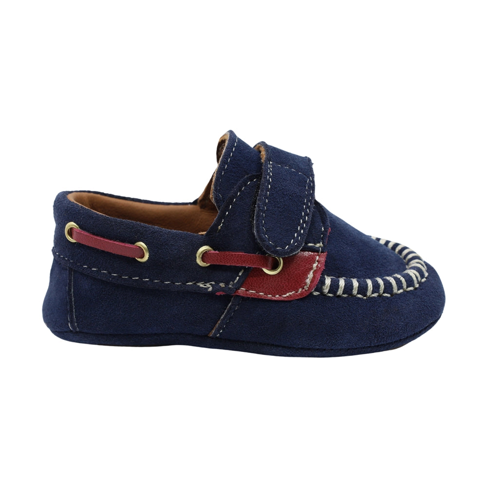 Zapato de vestir Audaz para niño Piel Azul MarinoSixty-two con tira de contacto