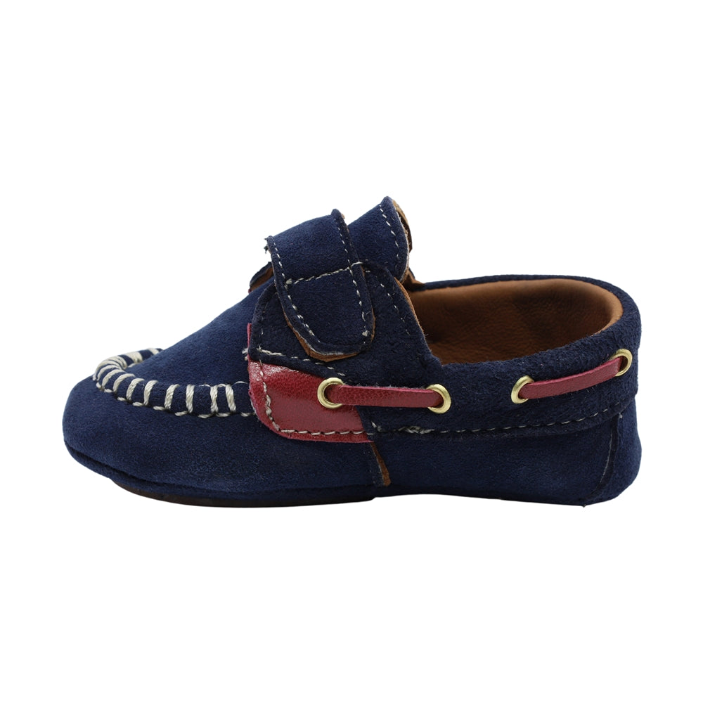 Zapato de vestir Audaz para niño Piel Azul MarinoSixty-two con tira de contacto