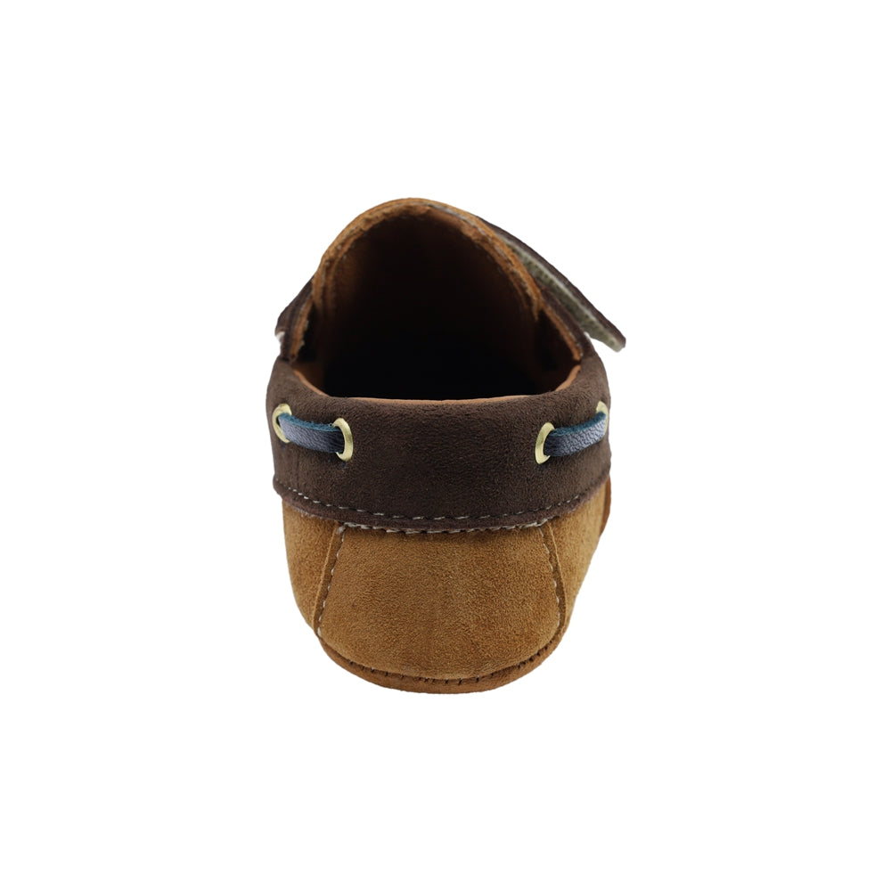 Zapato de vestir para niño Audaz Piel color Miel Sixty-two con tira de contacto