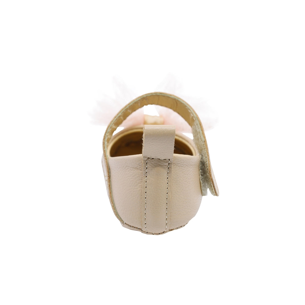 Balerina Coqueta para niña Piel Beige Sixty-five con tira de contacto