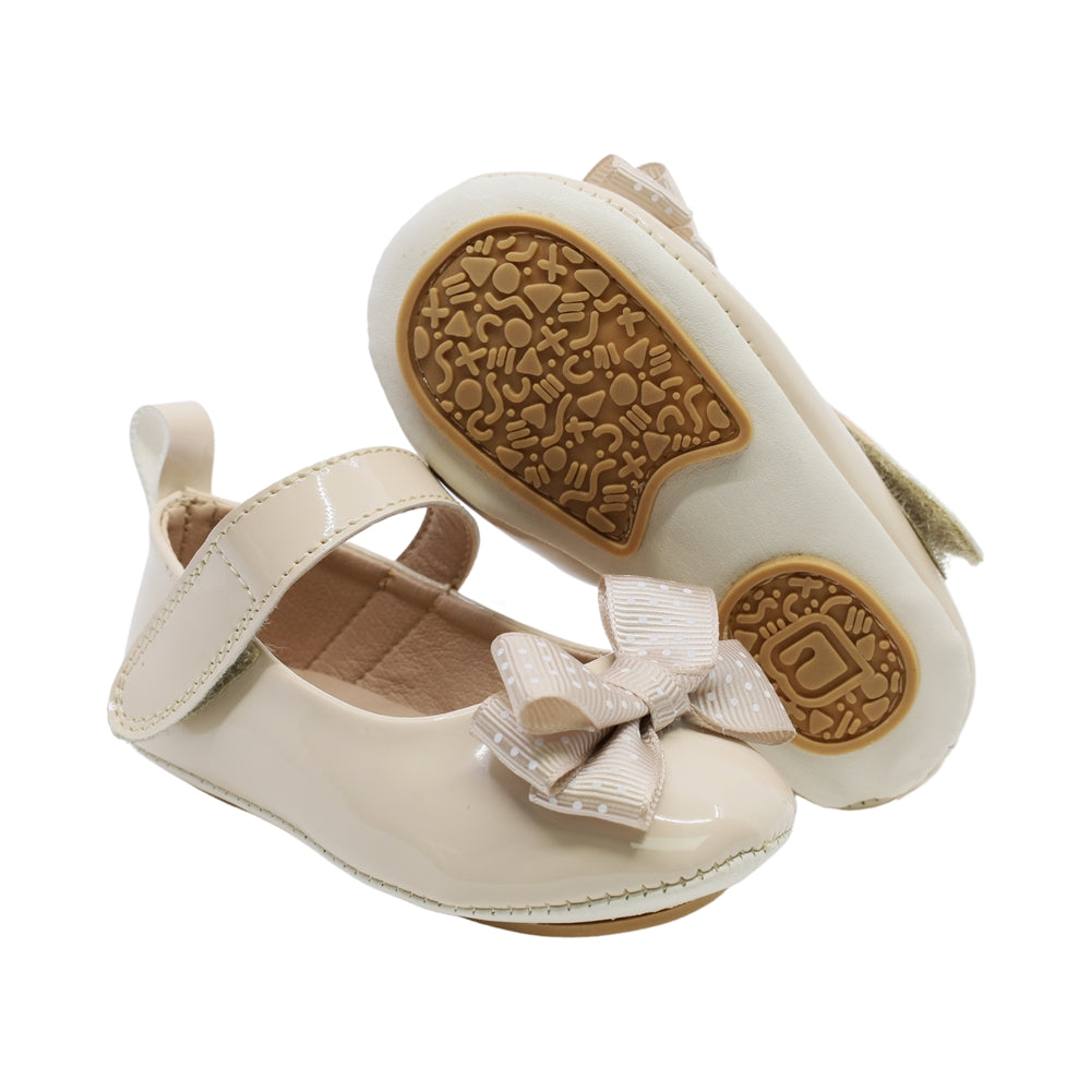 Balerina Coqueta para niña Sintética Beige Sixty-seven con tira de contacto