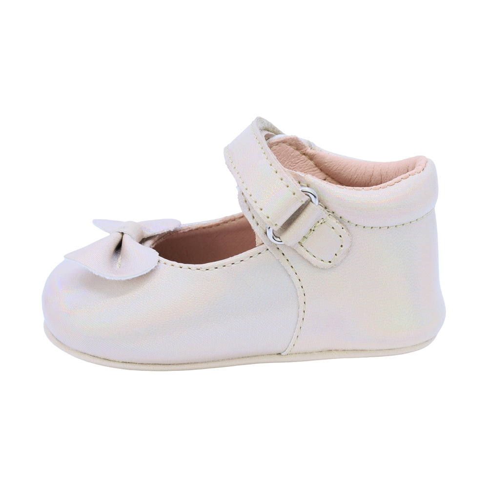 Balerina Coqueta para niña sintético oro Two con moño decorativo