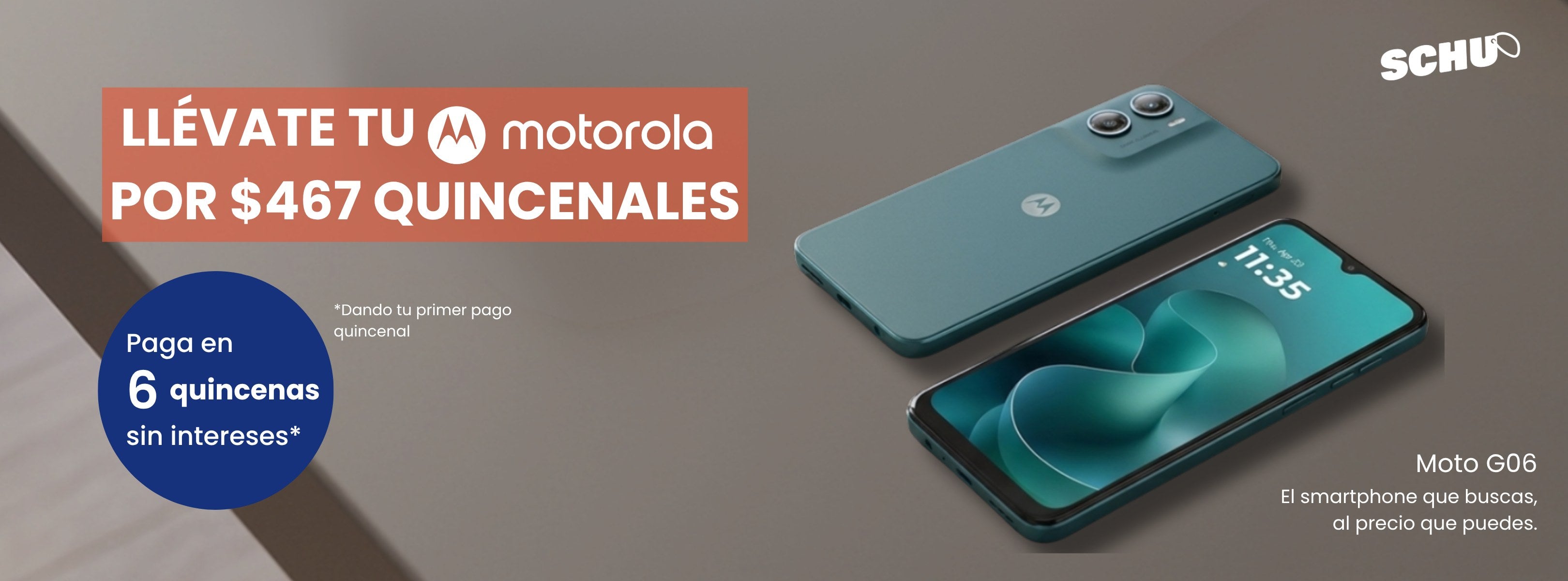 Motorola Moto G06 por $467 quincenales