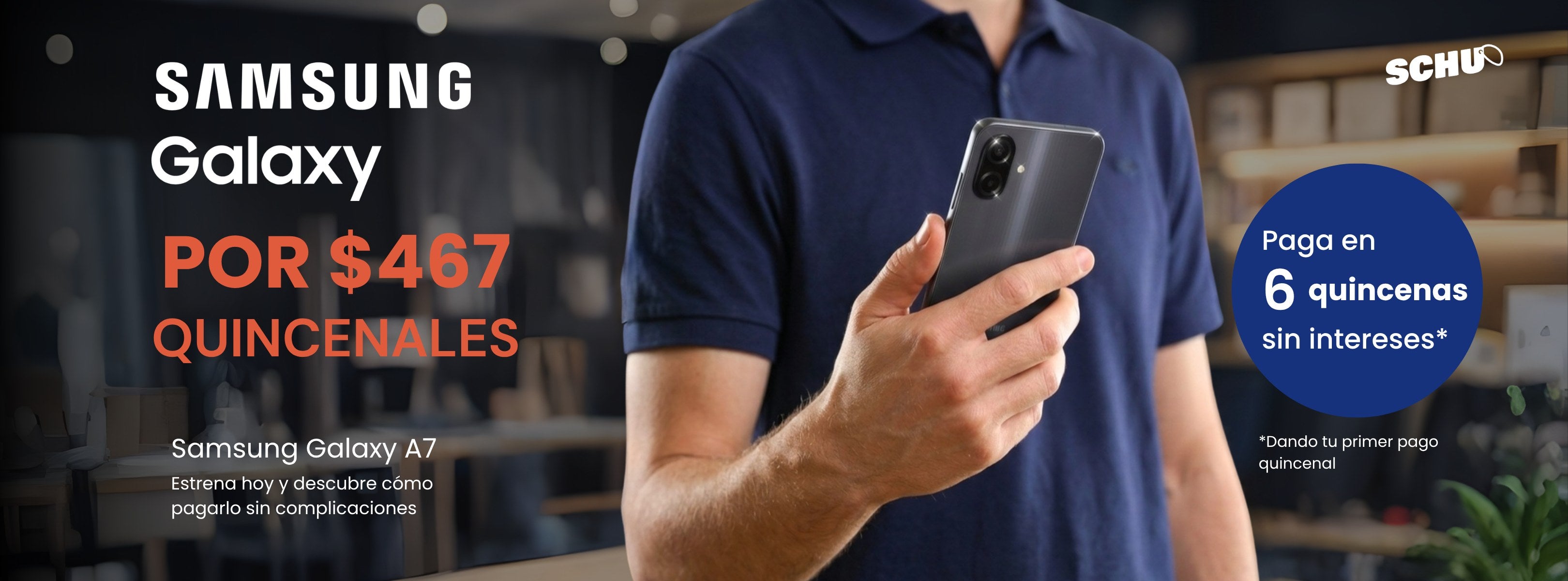 Samsung Galaxy A7 por $467 quincenales