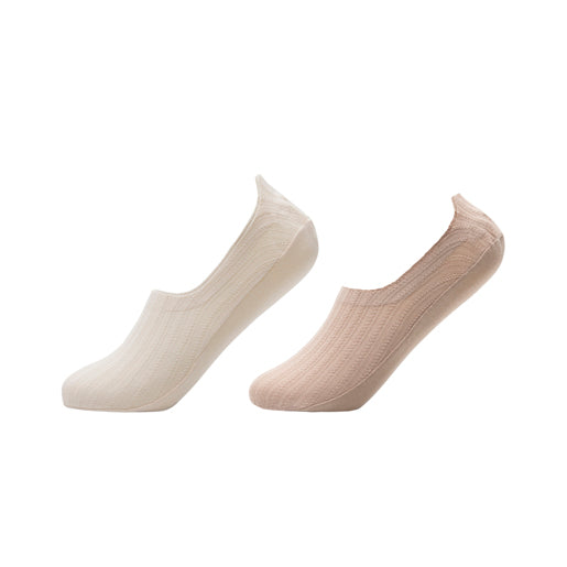 2-Pack Calcetín Invisible Flexi para Mujer Estilo 090910 Natural Y Taupe