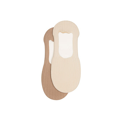 2-Pack Calcetín Invisible Flexi para Mujer Estilo 090910 Natural Y Taupe