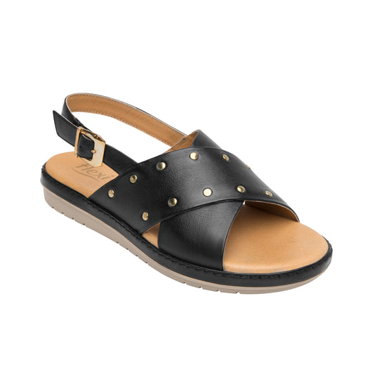 SANDALIA DAMA 100233 NEGRO PEONIA