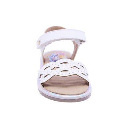 SANDALIA COQUETA PARA NIÑA COLOR BEIGE DE SINTÉTICO YALTZA CON TIRA DE CONTACTO