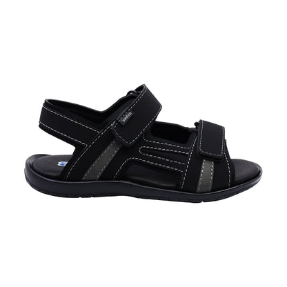 Sandalia para niño Audaz de material sintético color negro Reactor con ajuste de tira de contacto