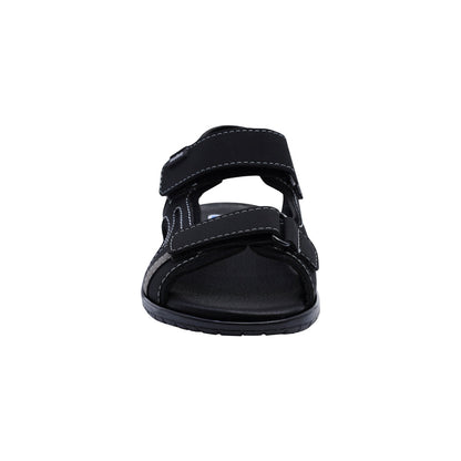 Sandalia para niño Audaz de material sintético color negro Reactor con ajuste de tira de contacto