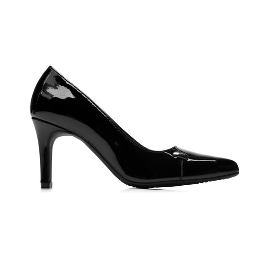 Zapatilla Puntal Flexi para Mujer Estilo 104532 Charol Negro