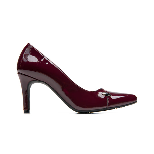 Zapatilla Puntal Flexi para Mujer Estilo 104532 Charol Vino