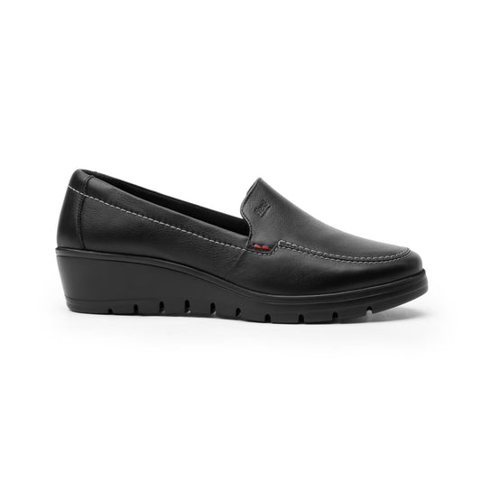 Loafer Con Plataforma Flexi para Mujer con Suela Extra Ligera Estilo 104806 Negro