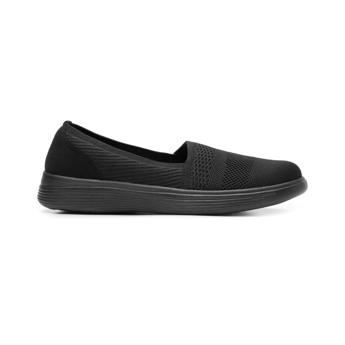 Slip On Tejido Flexi para Mujer con Amortiguamiento Estilo 104935 Negro