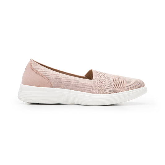 Slip On Tejido Flexi para Mujer con Amortiguamiento Estilo 104935 Rosa
