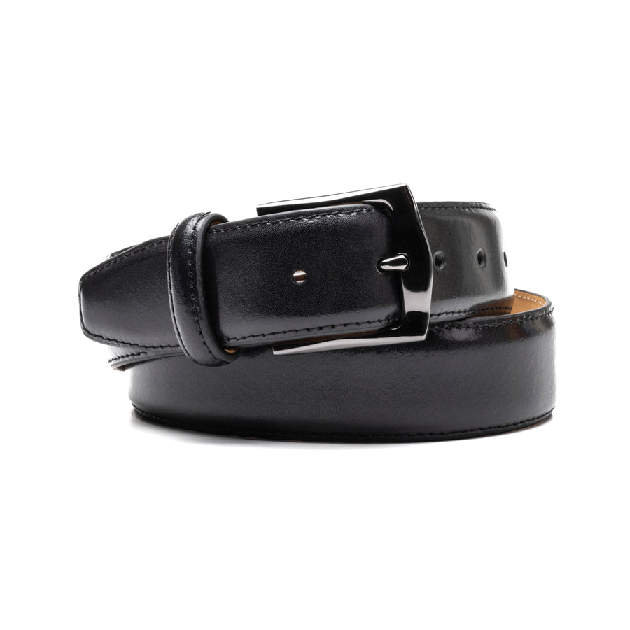 Cinturón Quirelli para Hombre con Hebilla Metálica Estilo 110101 Negro