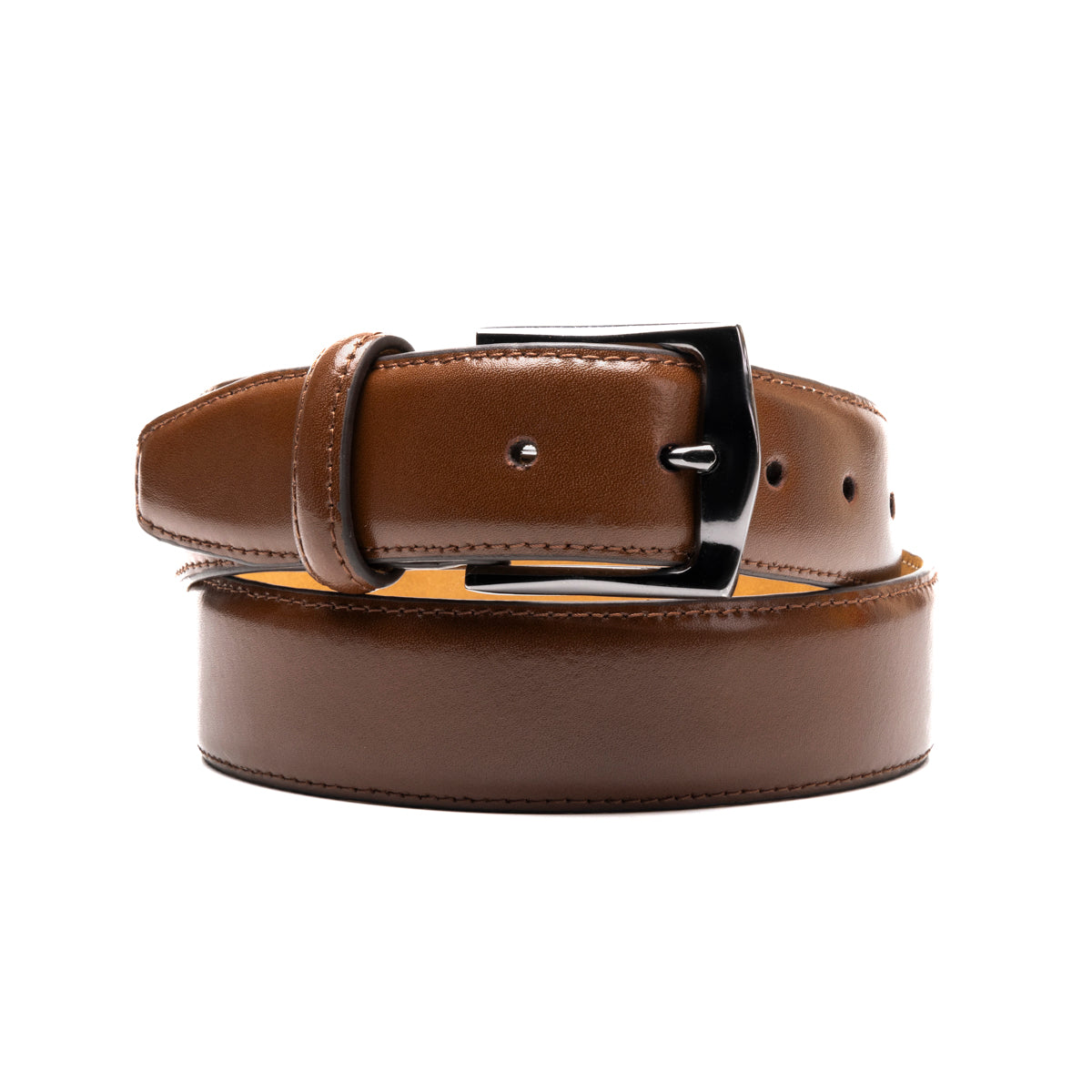 Cinturón Quirelli para Hombre con Hebilla Metálica Estilo 110102 Café