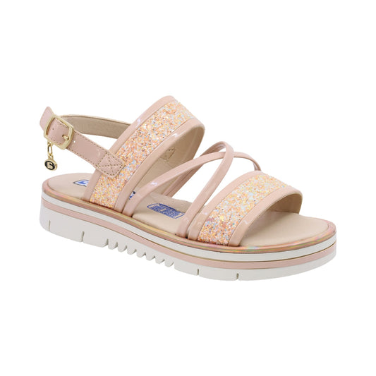 Sandalias para niña Coqueta sintéticas color beige Valentina con hebilla