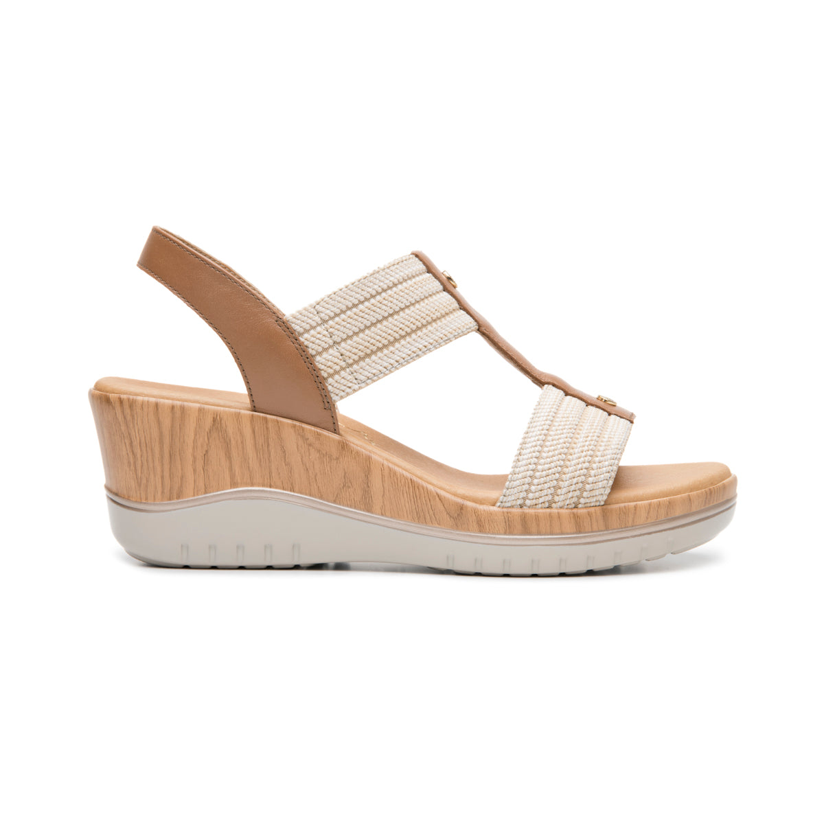 Sandalia De Plataforma Flexi para Mujer con Suavidad Estilo 113326 Beige