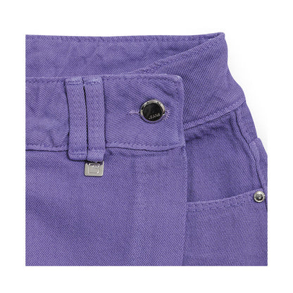 Falda-short Coqueta para niña de algodón morado con cruce al frente