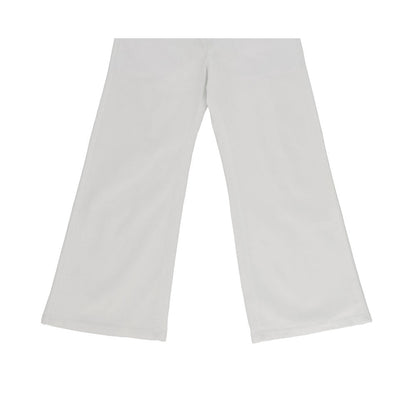 Pantalón Coqueta para niña de algodón blanco con pierna ancha