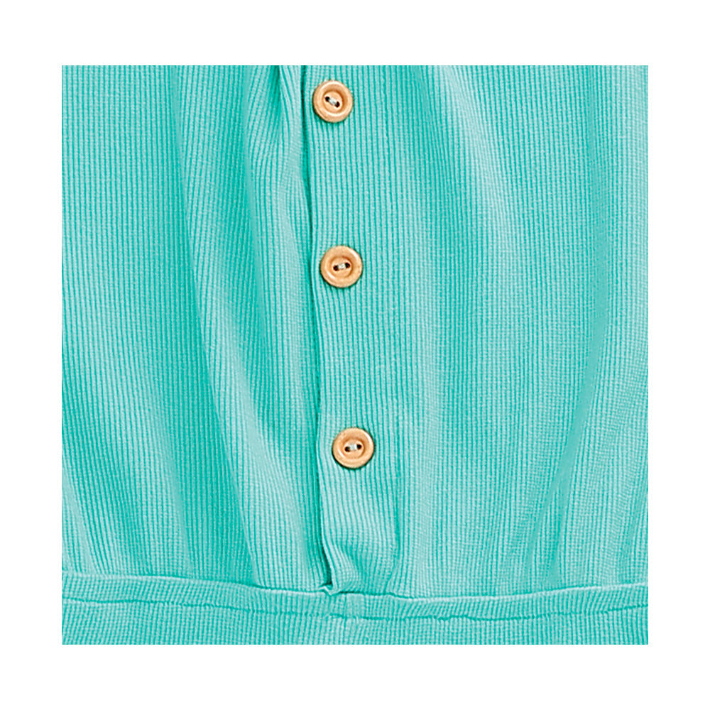 Jumpsuit Coqueta para niña de rayón en  menta con botones frontales