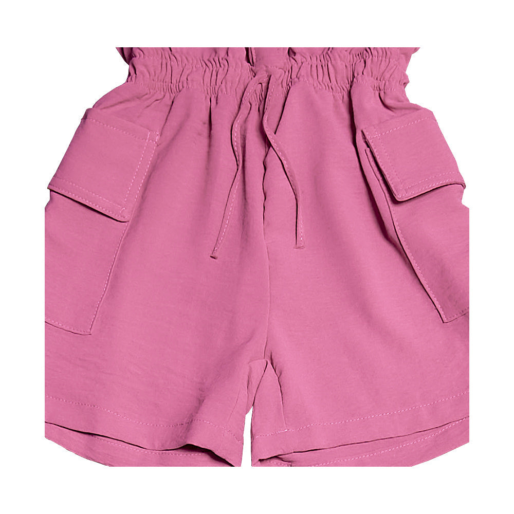 Jumper Coqueta para niña de poliéster en  fiusha con ajuste en cintura