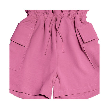 Jumper Coqueta para niña de poliéster en  fiusha con ajuste en cintura