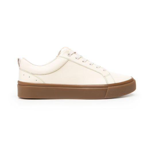 Sneaker Casual Agujetas Flexi para Mujer con Recovery Form Estilo 120201 Crema
