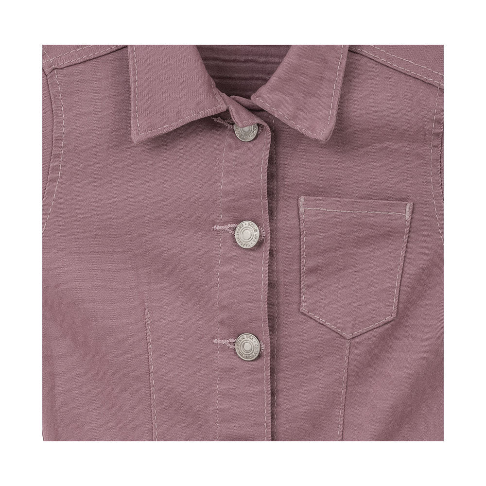 Vestido Coqueta para niña de algodón rosa con botones y cinturón