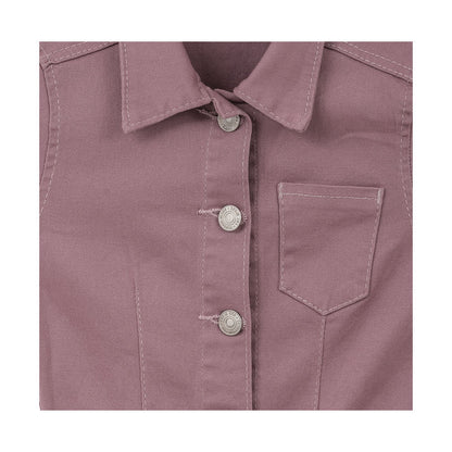Vestido Coqueta para niña de algodón rosa con botones y cinturón