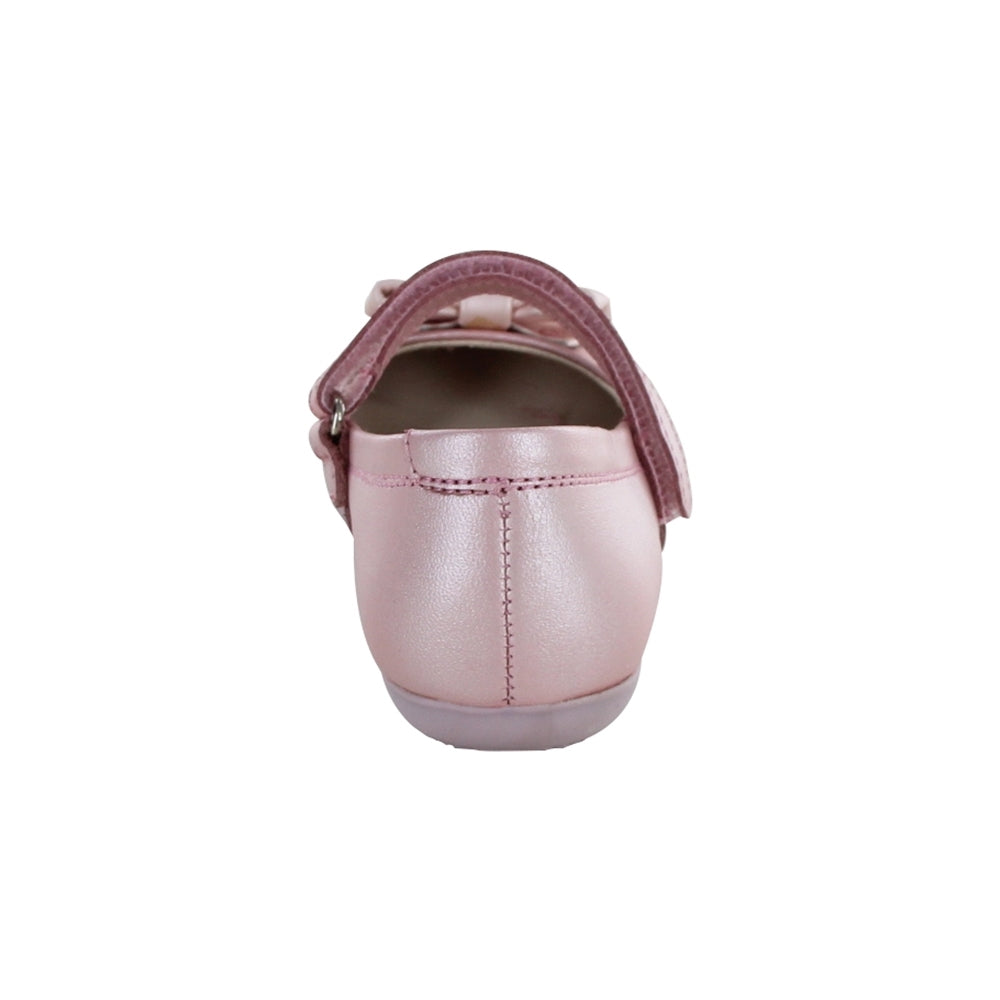 Balerina Coqueta para niña en piel rosa Elisa con tira de contacto.