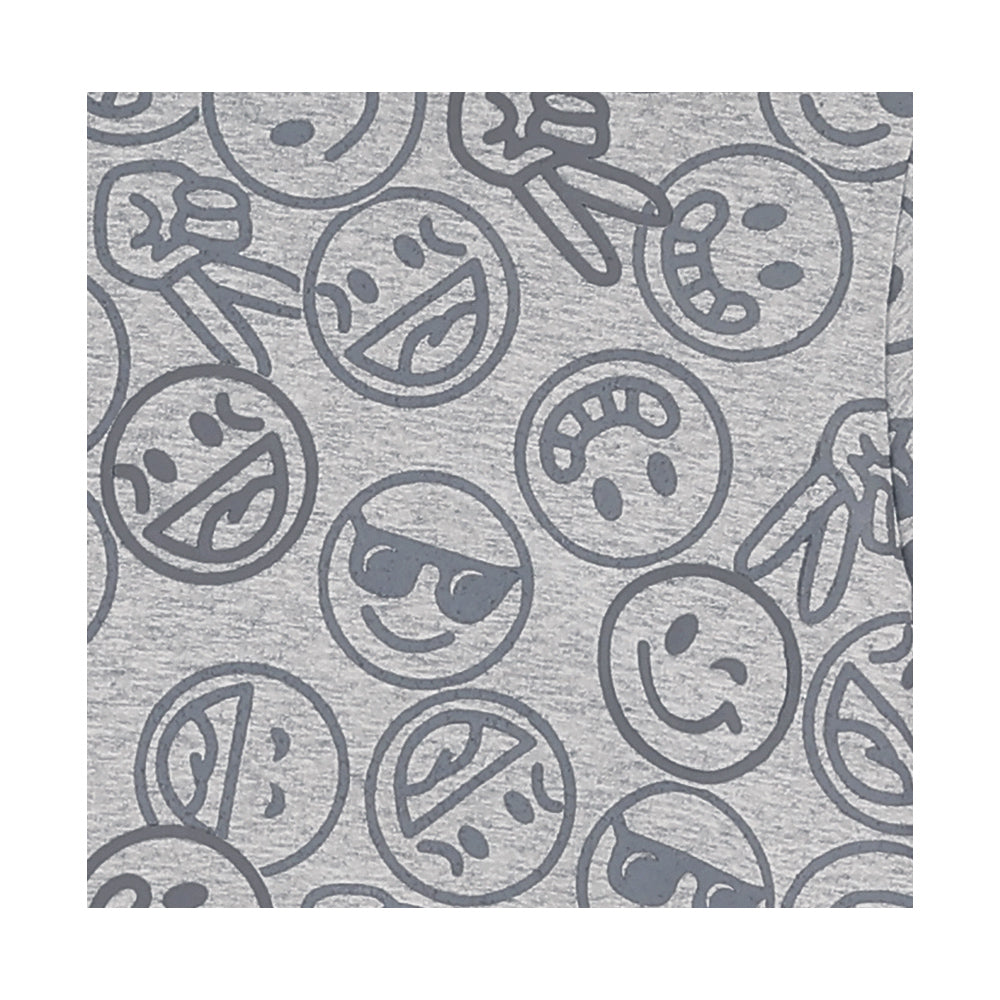 Sudadera Audaz para niño poliéster gris con estampado de emojis