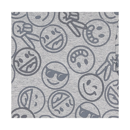Sudadera Audaz para niño poliéster gris con estampado de emojis