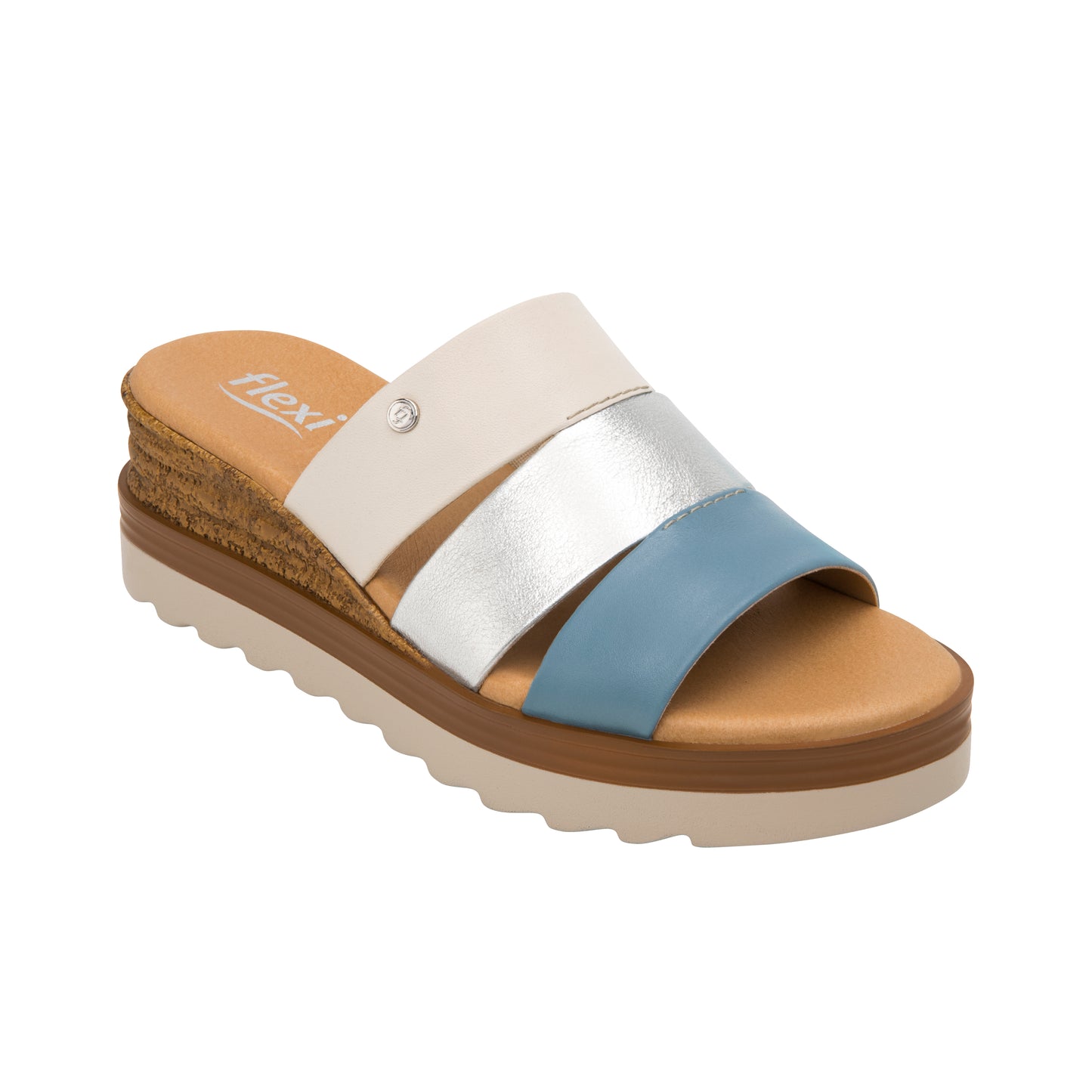 SANDALIA DAMA 127705 AZUL MULTICOLOR MANAUS