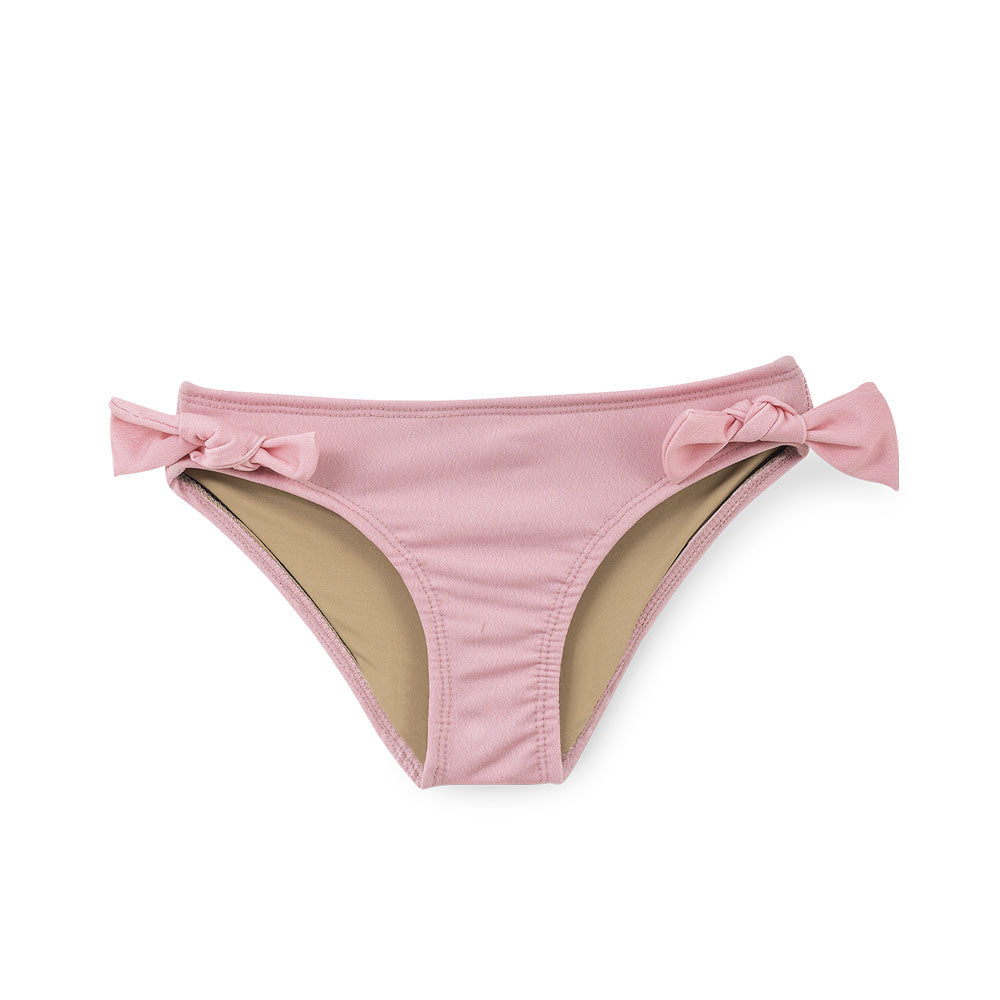 Bikini Coqueta para niña de poliéster rosa con estampado de caritas