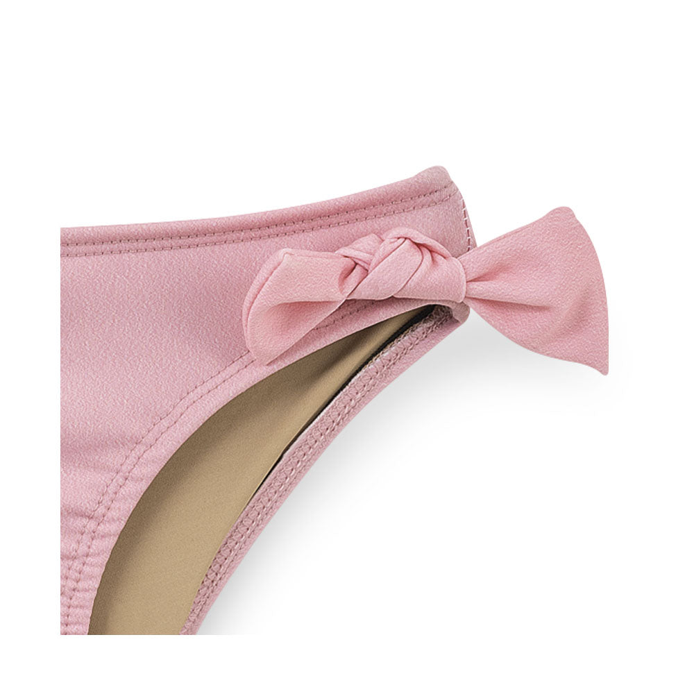 Bikini Coqueta para niña de poliéster rosa con estampado de caritas