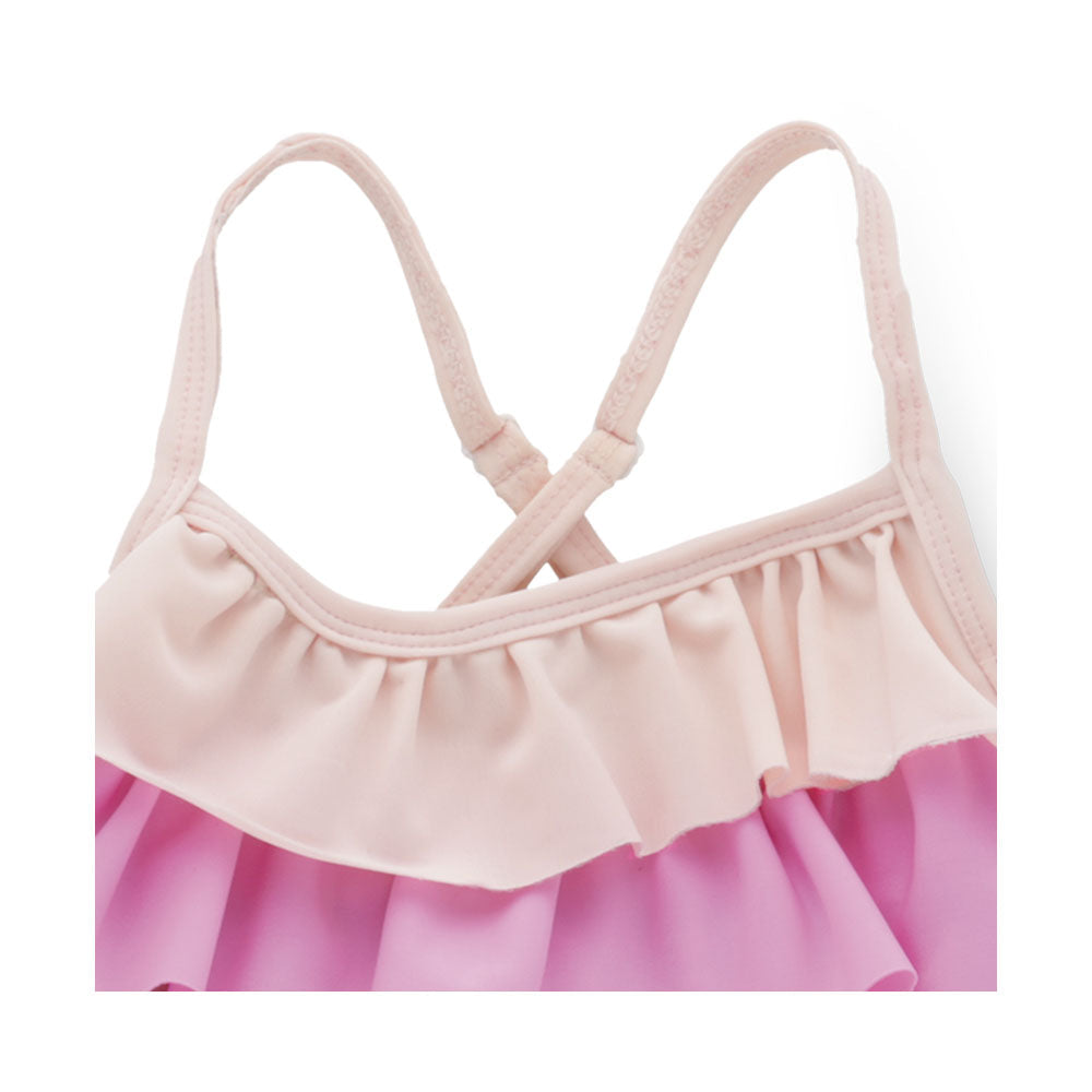 Traje de baño Coqueta para niña de poliéster multi con olanes