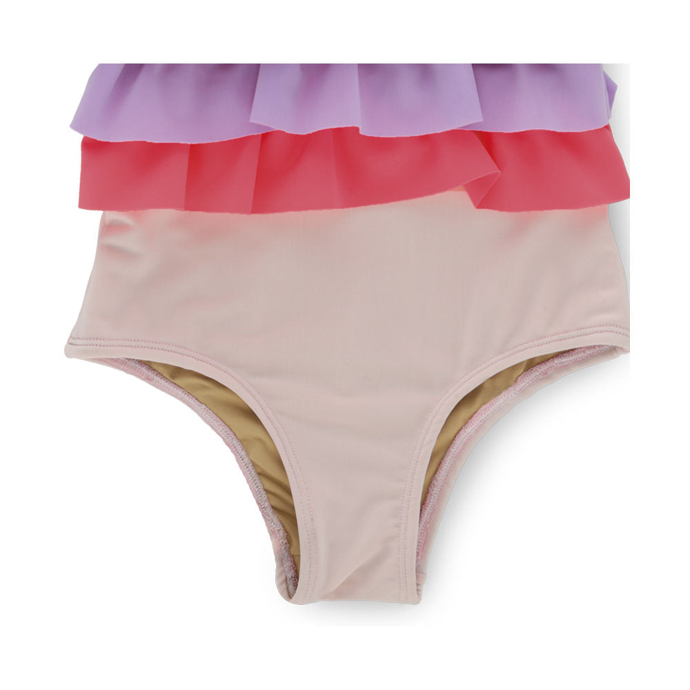 Traje de baño Coqueta para niña de poliéster multi con olanes