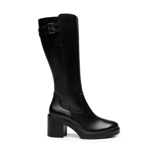 Bota Alta De Piel Flexi para Mujer Estilo 130313 Negro