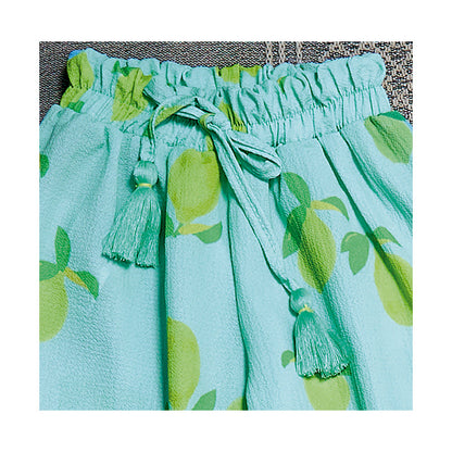 Conjunto Coqueta para niña de poliéster en  verde con estampado de limones