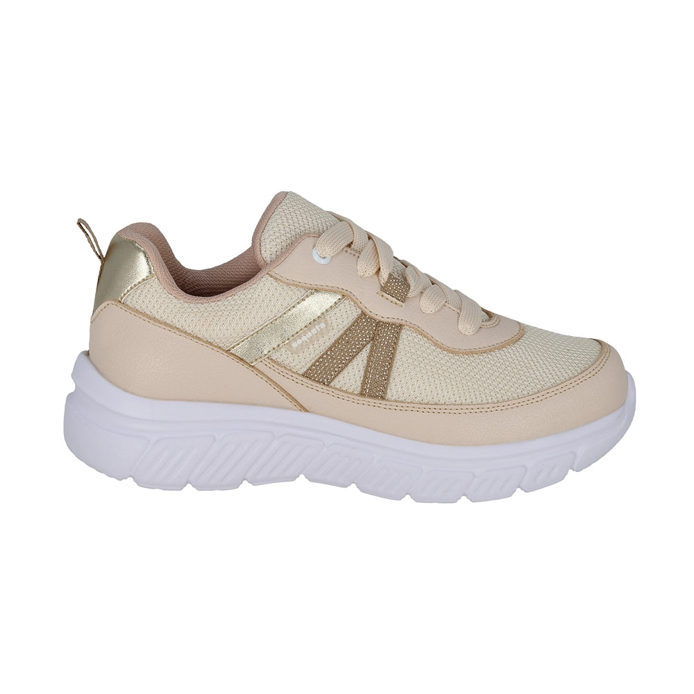 Tenis Coqueta para niña en sintético beige Balu con agujeta