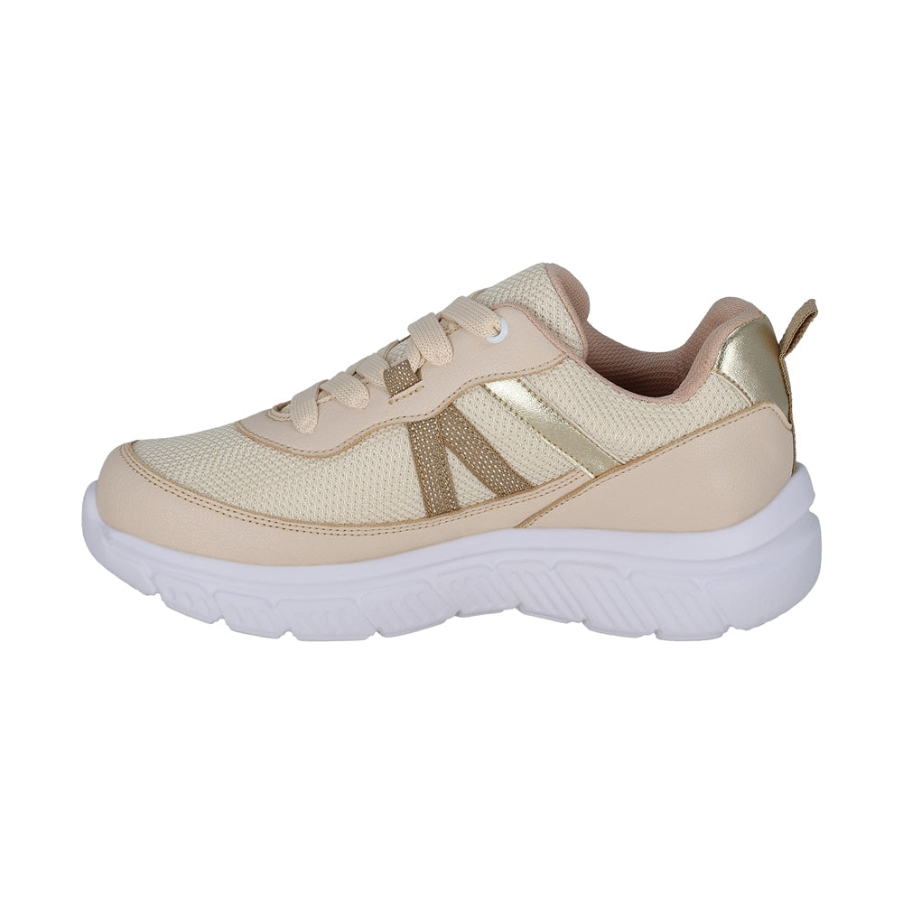Tenis Coqueta para niña en sintético beige Balu con agujeta