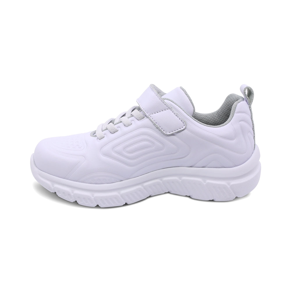 Tenis escolar Audaz para niño en piel blanco Balú con tira de contacto