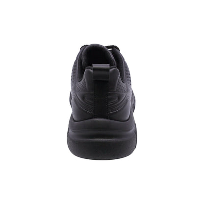 Tenis escolar Audaz de piel color negro Balu con agujetas