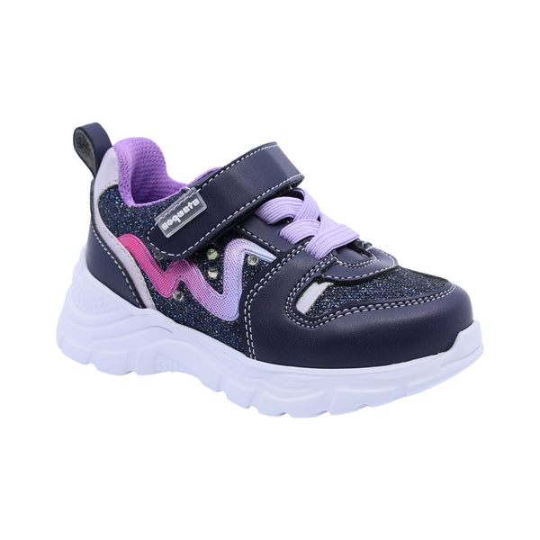 Tenis Coqueta para niña en sintético azul marino Nemo con tira de contacto