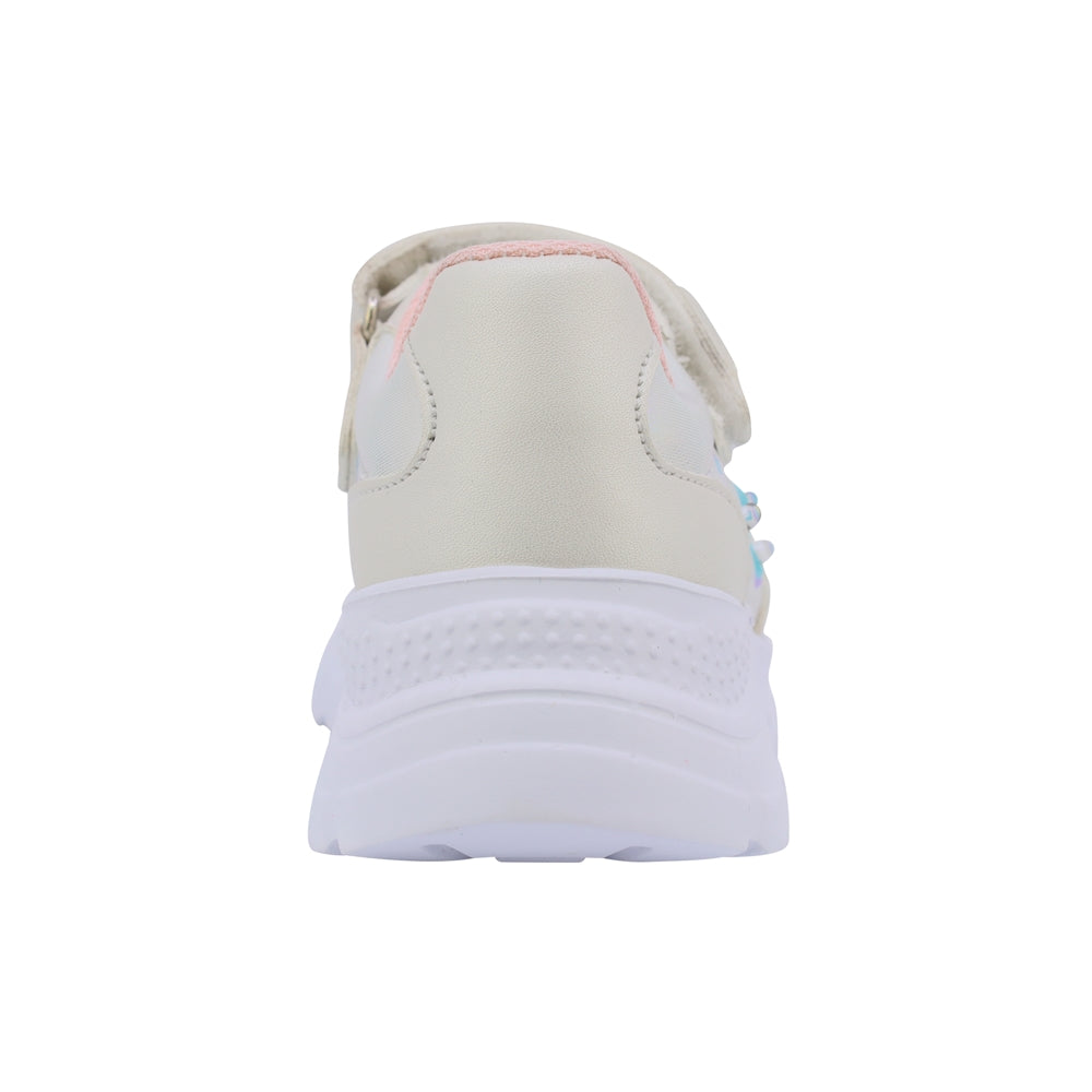 Tenis Coqueta para niña en sintético perla Nemo con luces