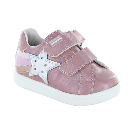Tenis Coqueta para niña en sintético  rosa Smith con estrella decorativa