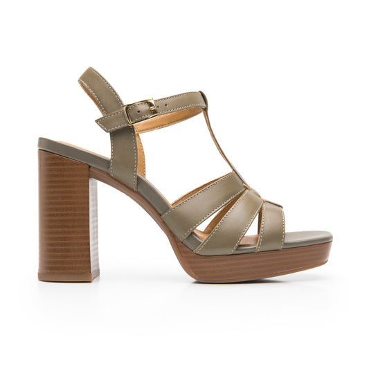 Sandalia Tacón Alto Flexi para Mujer Estilo 134401 Taupe