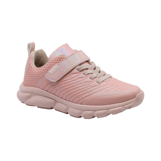 Tenis Coqueta para niña en sintético salmon bugsy con tira de contacto.